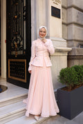 Luna Rose Takım: (Ceket + Piliseli Etek) pembe