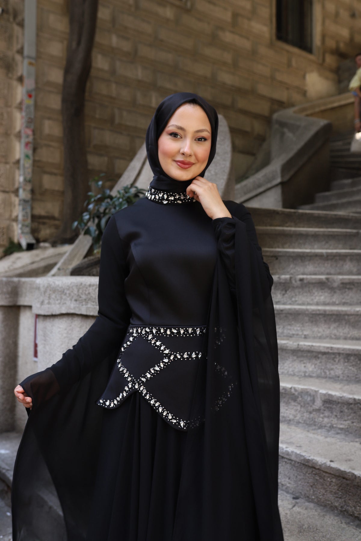 Nisa Zarafet Abiye -siyah