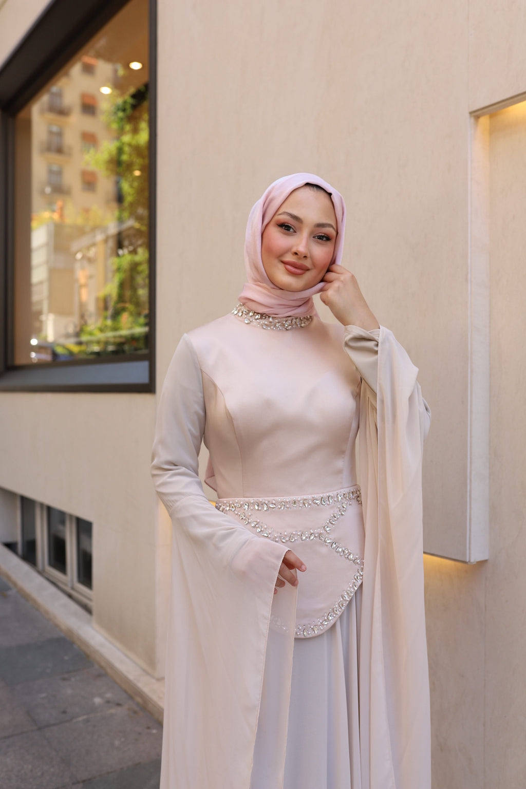 Nisa Zarafet Abiye -bej