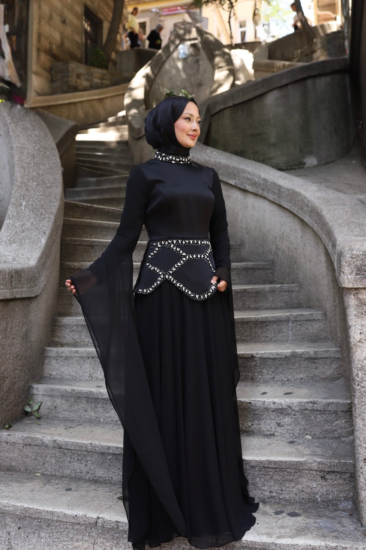 Nisa Zarafet Abiye -siyah