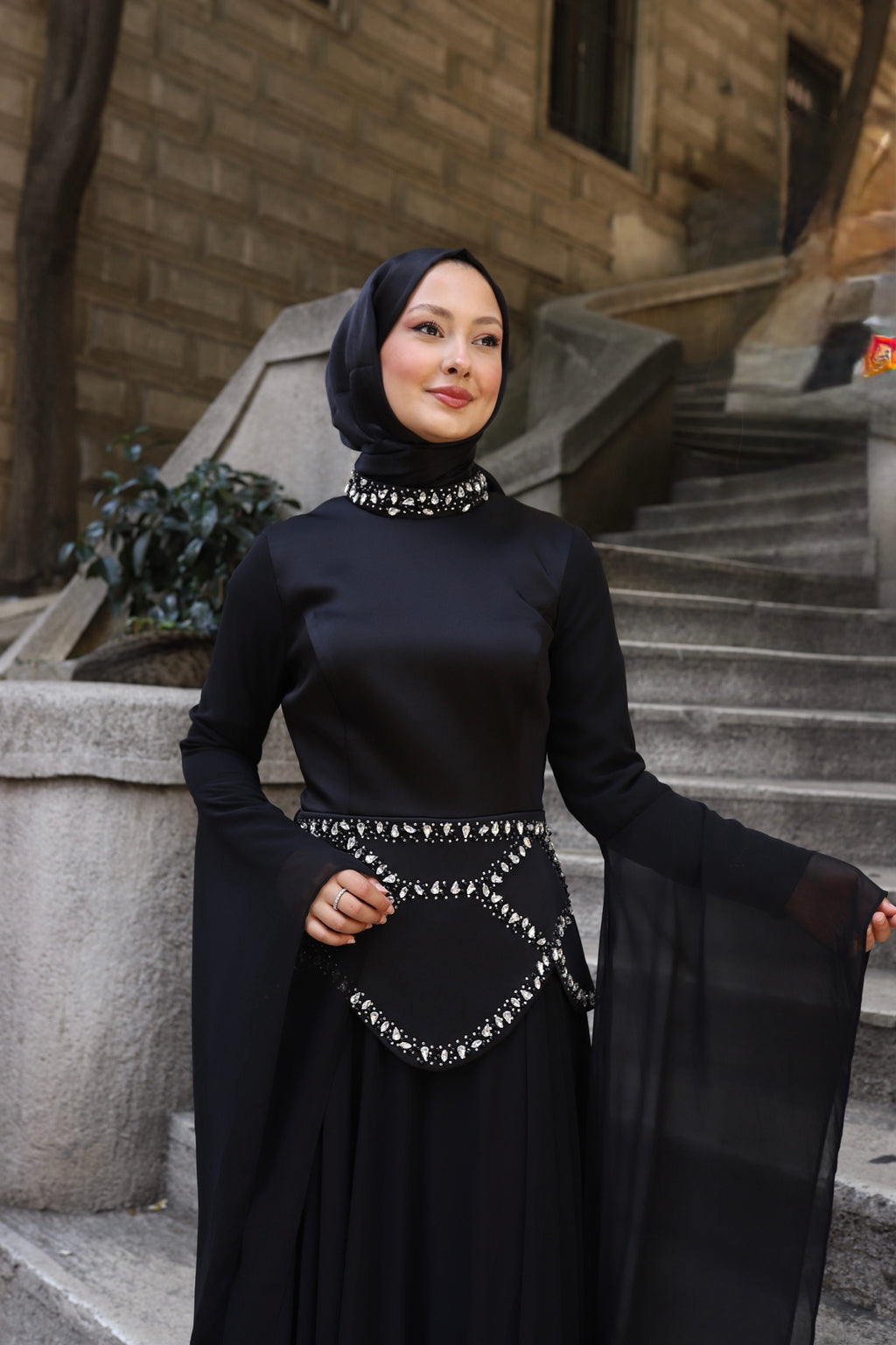 Nisa Zarafet Abiye -siyah