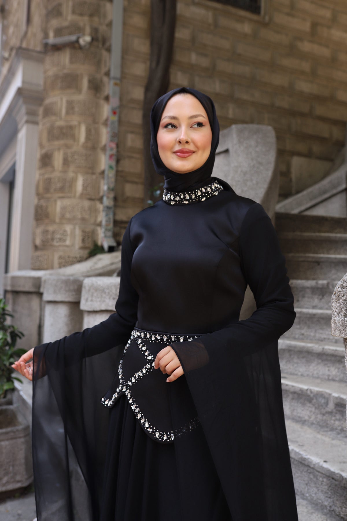 Nisa Zarafet Abiye -siyah