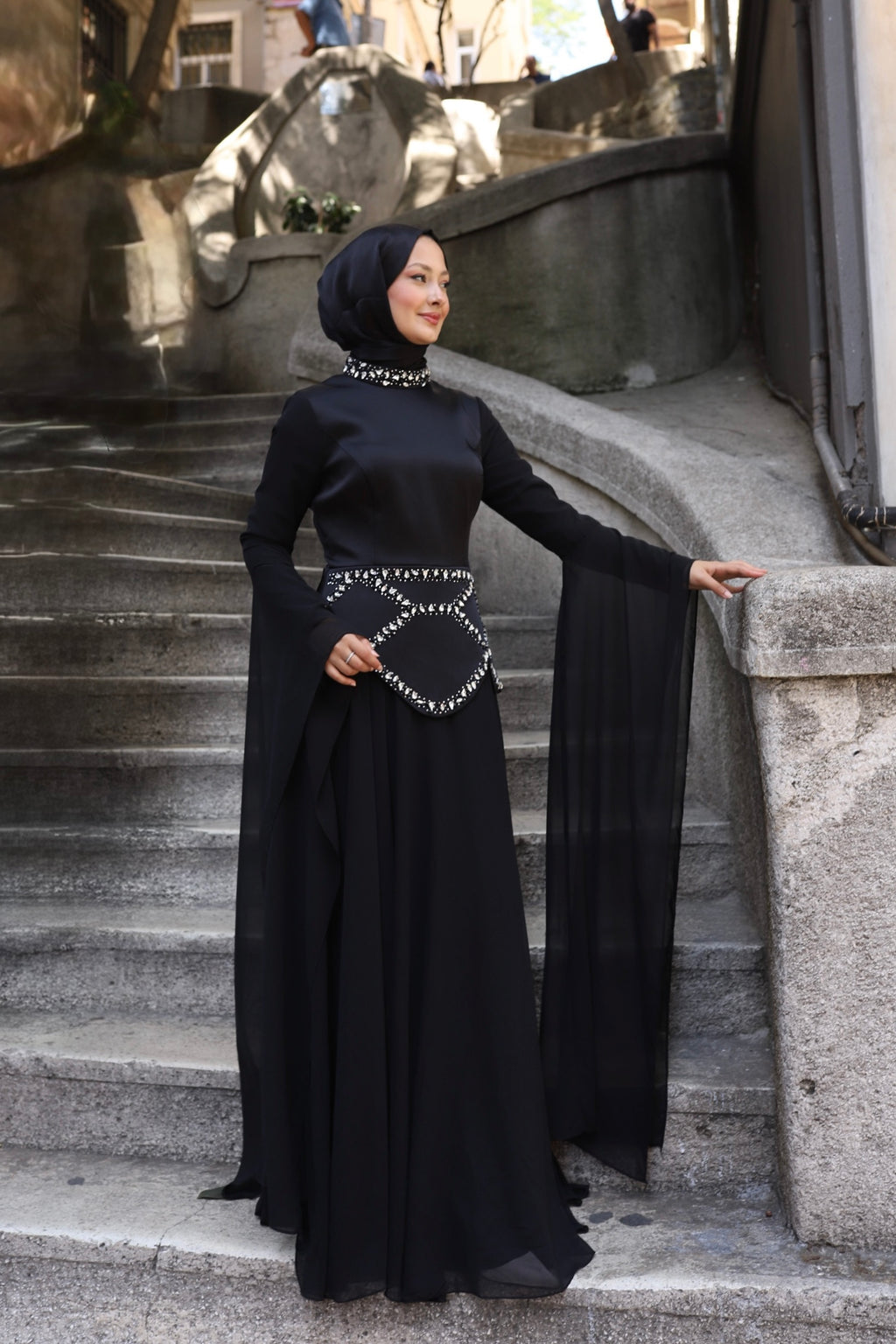 Nisa Zarafet Abiye -siyah