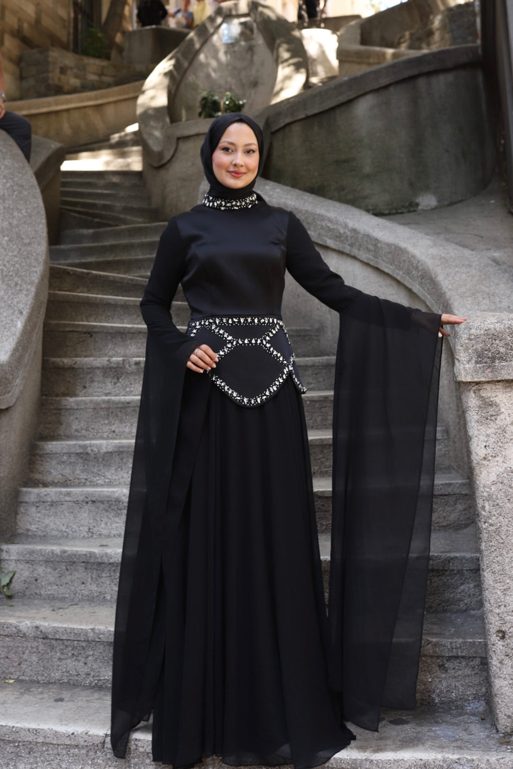 Nisa Zarafet Abiye -siyah