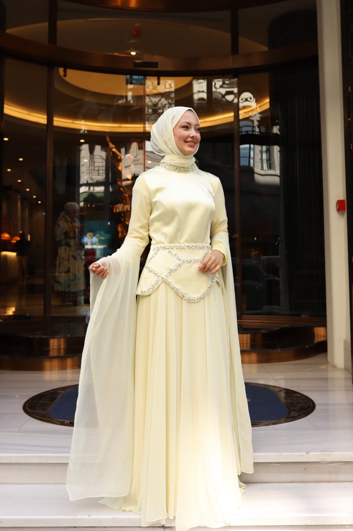 Nisa Zarafet Abiye -limon sarısı