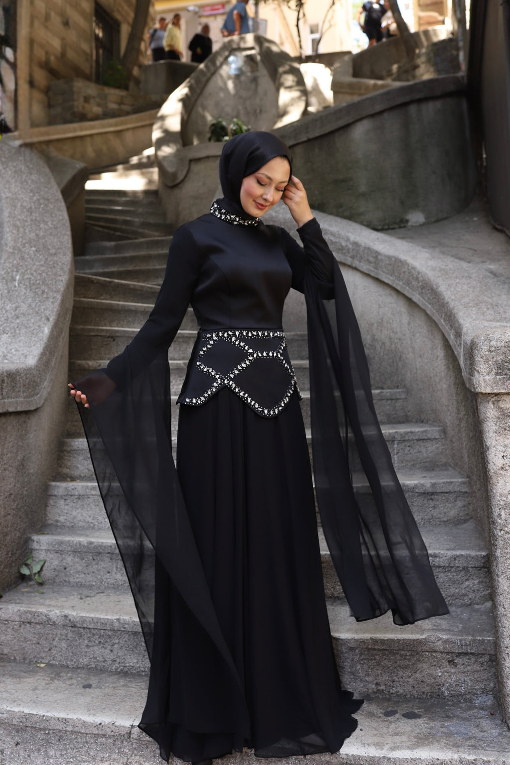 Nisa Zarafet Abiye -siyah
