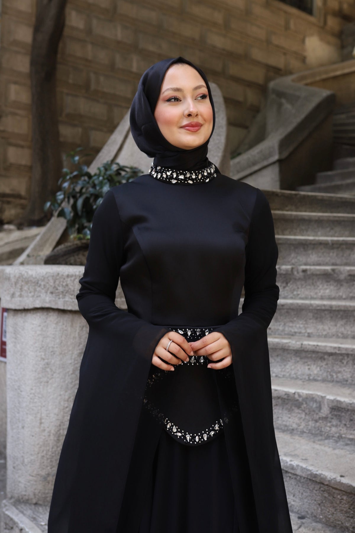 Nisa Zarafet Abiye -siyah