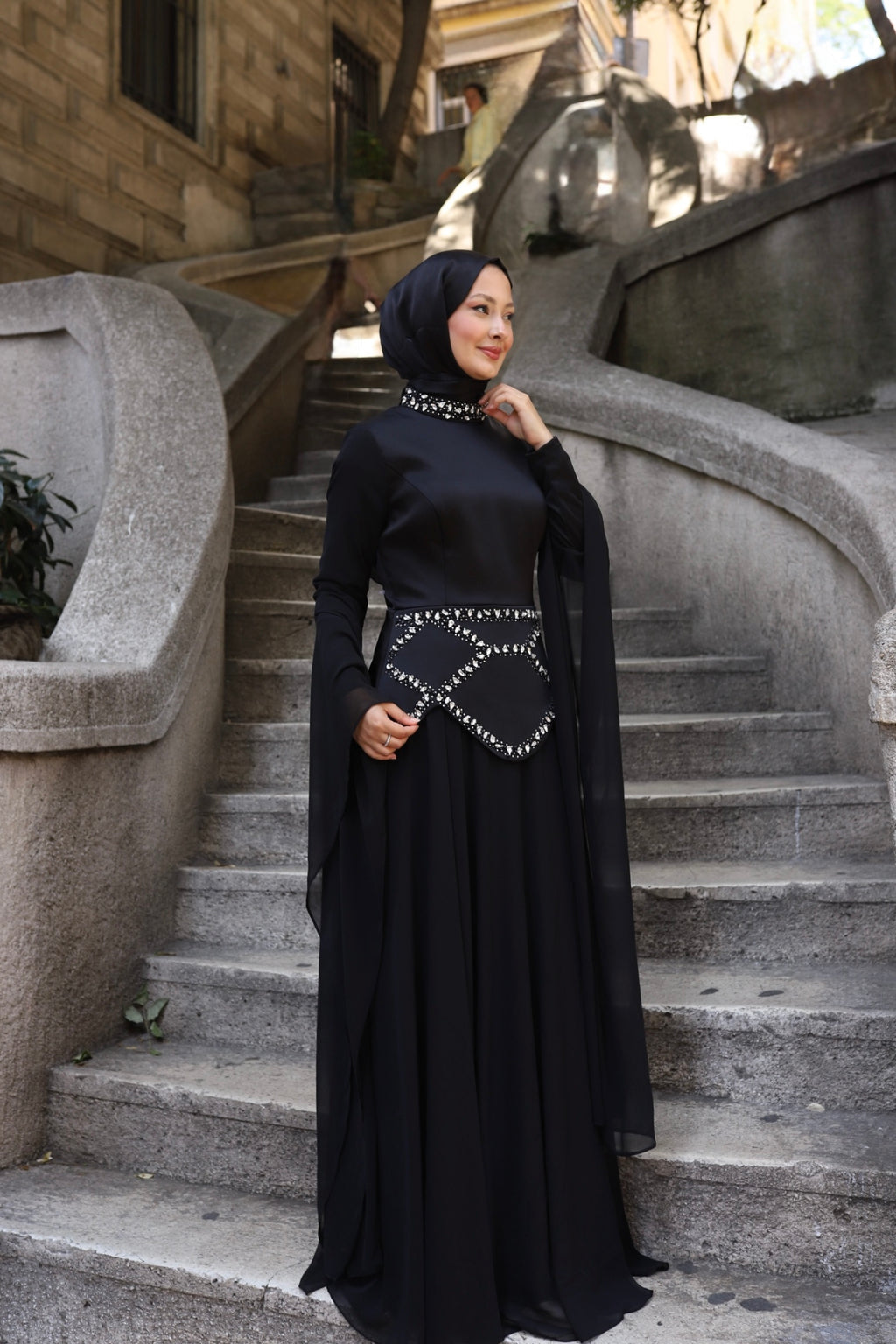 Nisa Zarafet Abiye -siyah